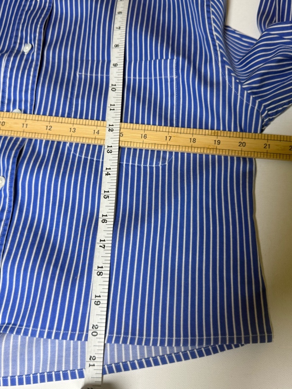 Madewell Blue & White Striped Button Down Shirt Contrast Collar Size Large
Chic - Picture 8 of 9